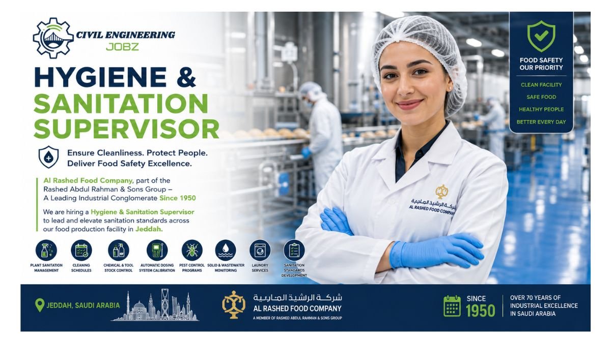 Hygiene Sanitation Supervisor Jobs Jeddah 2026