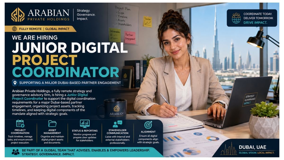 Junior Digital Project Coordinator Jobs UAE 2026