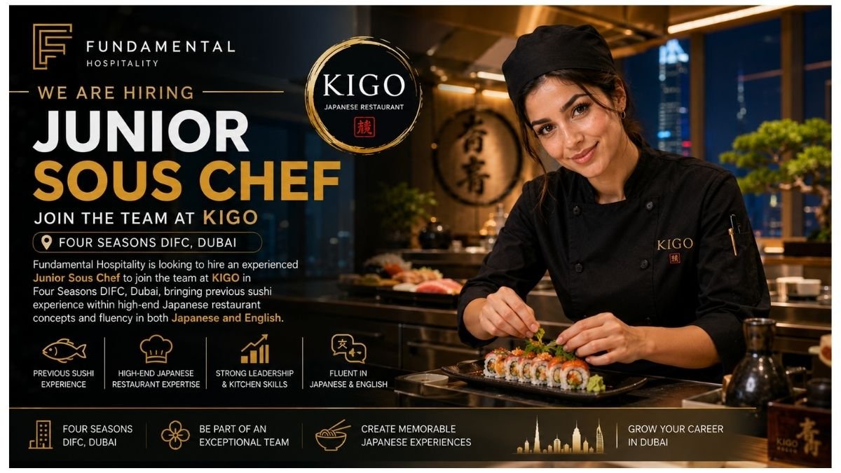 Junior Sous Chef Jobs Dubai 2026