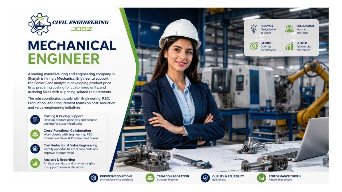 Mechanical Engineer Jobs Sharjah UAE 2026 