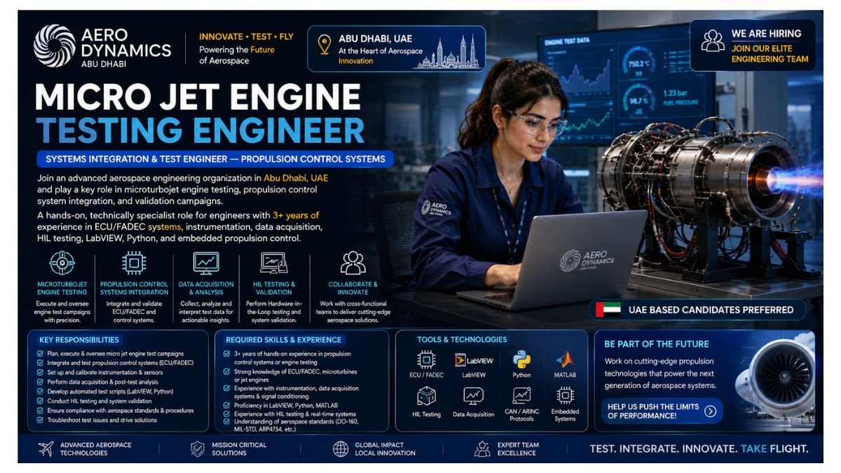 Micro Jet Engine Testing Engineer Jobs Abu Dhabi UAE 2026