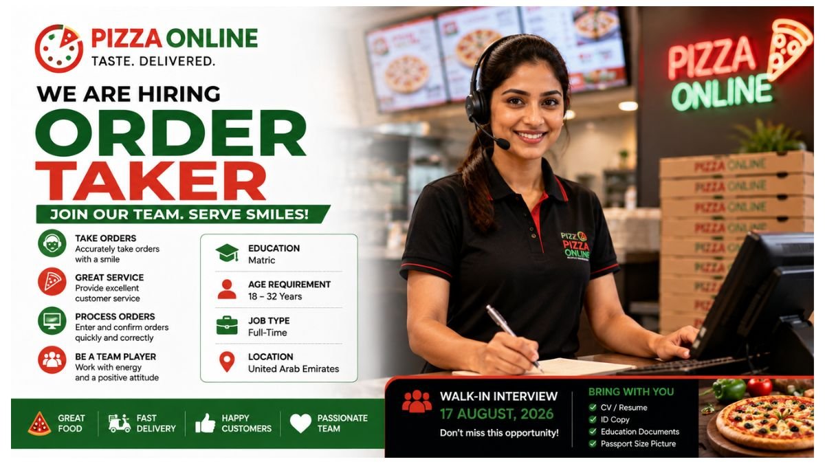 Order Taker Jobs UAE 2026