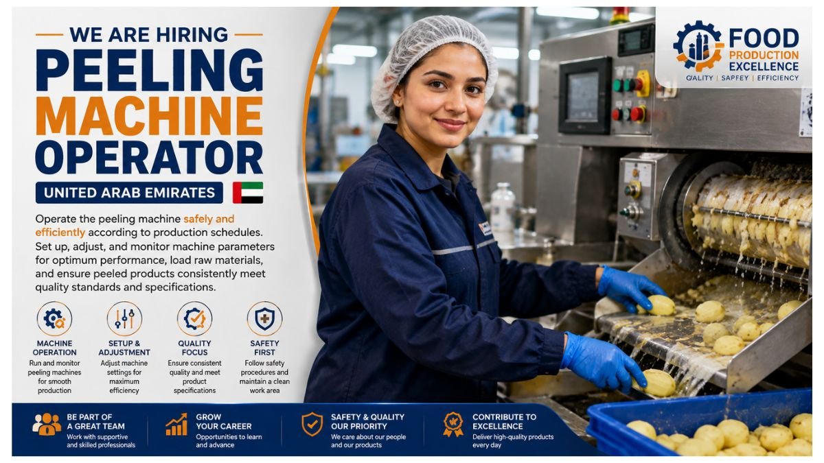 Peeling Machine Operator Jobs UAE 2026