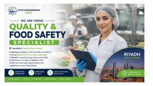 Quality & Food Safety Specialist Jobs Riyadh 2026