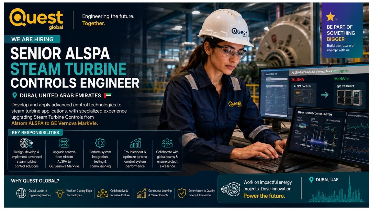 Senior ALSPA Steam Turbine Controls Engineer Jobs Dubai 2026