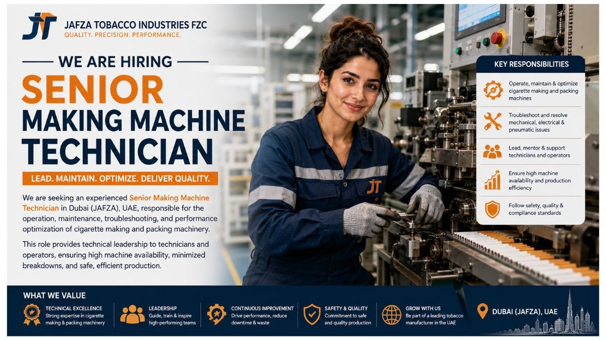 Senior Making Machine Technician Jobs UAE 2026