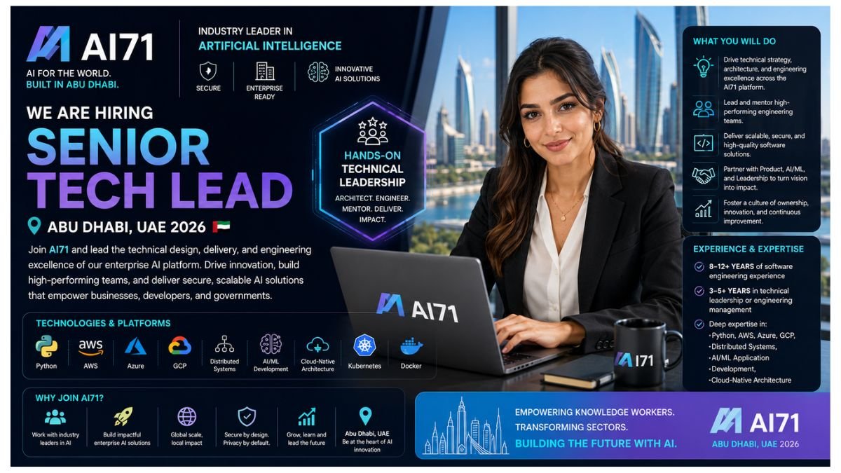 Senior Tech Lead Jobs Abu Dhabi UAE 2026