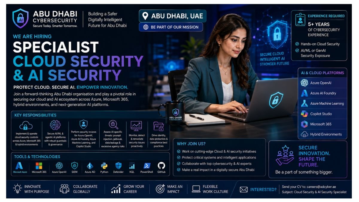 Specialist Cloud Security AI Security Jobs Abu Dhabi UAE 2026