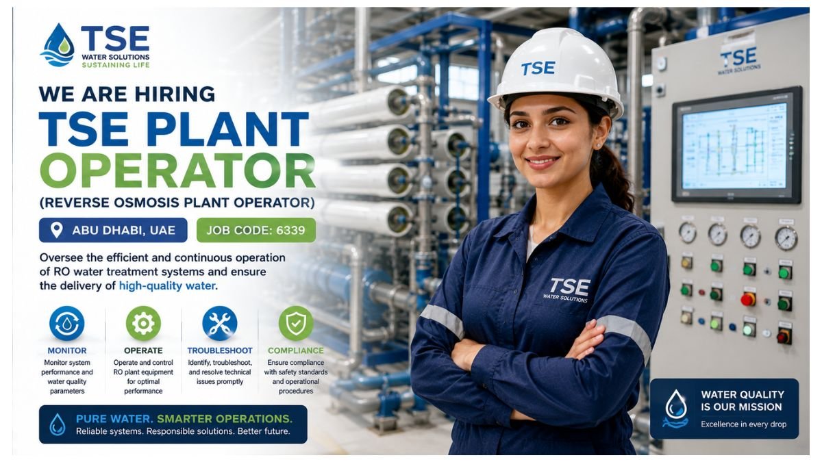 TSE Plant Operator Jobs UAE 2026 ﻿