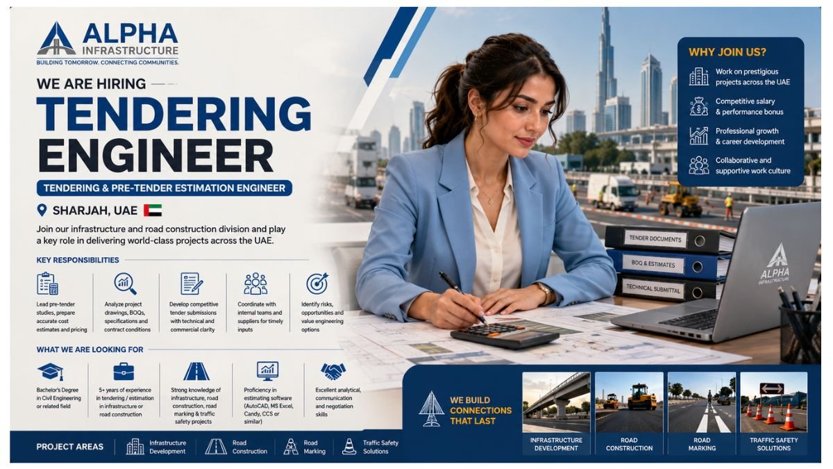 Tendering Engineer Jobs UAE 2026