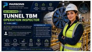 Tunnel TBM Operation Inspector Jobs Dubai UAE 2026