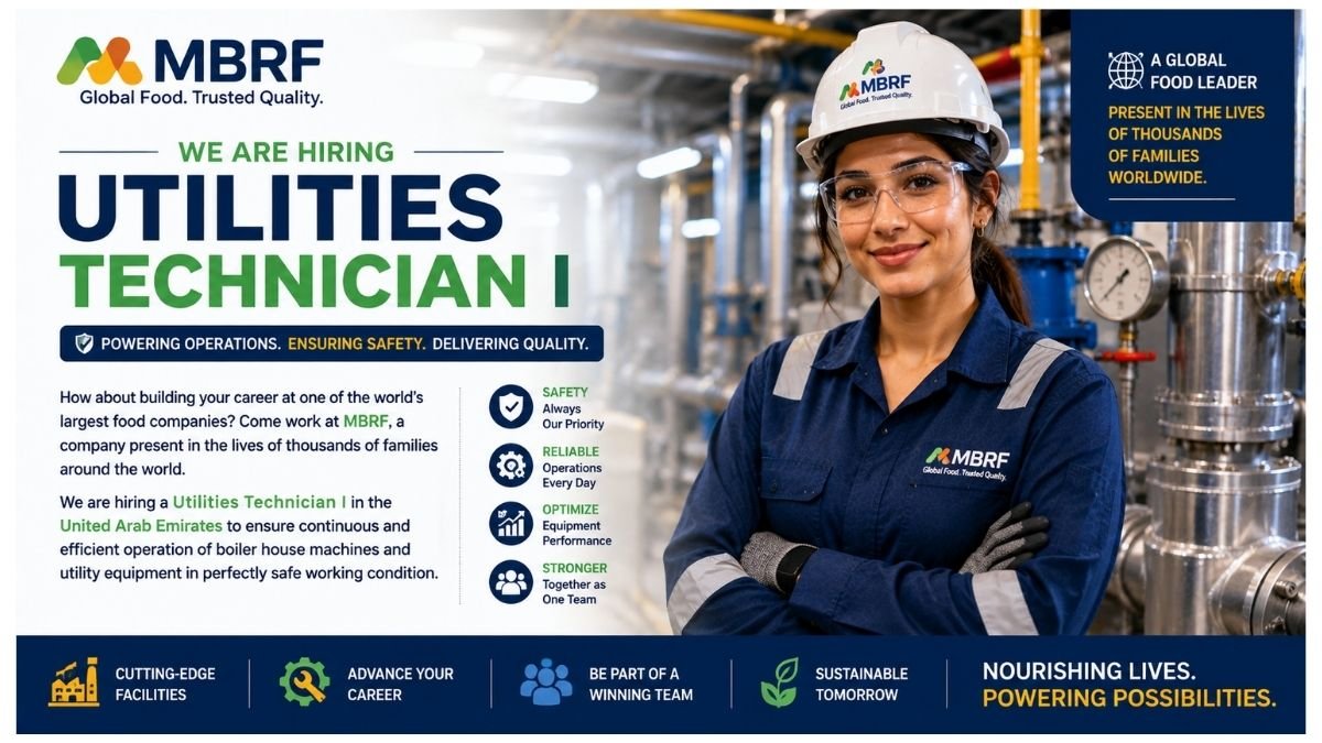 Utilities Technician I Jobs UAE 2026