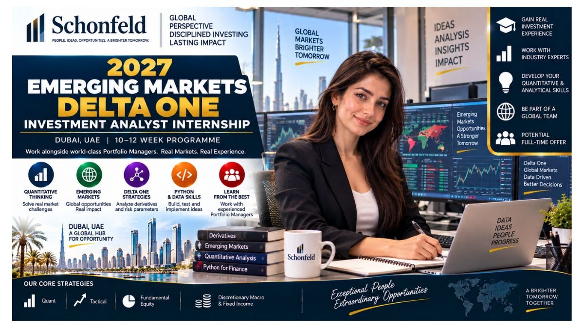 2027 Emerging Markets Delta One Investment Analyst Internship Dubai UAEÂ