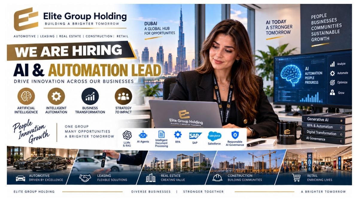AI Automation Lead Jobs Dubai UAE 2026