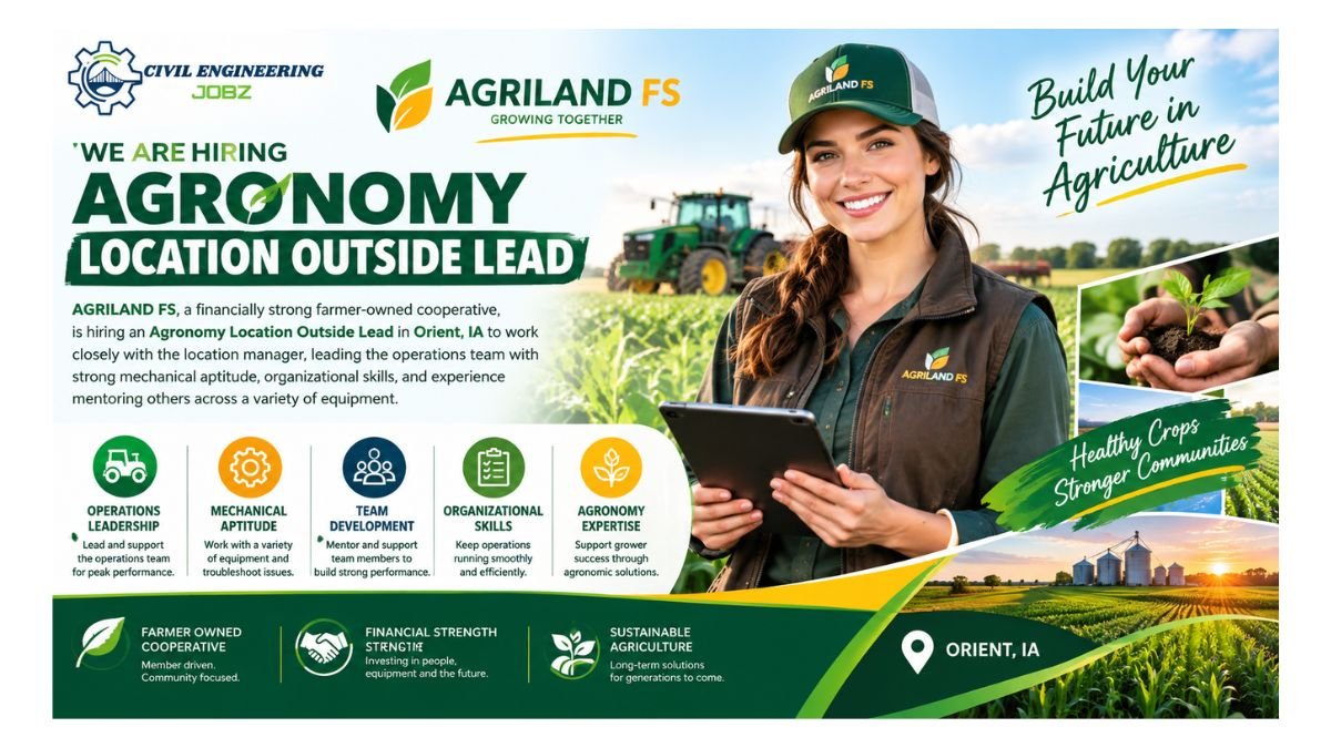 Agronomy Outside Lead Jobs Orient IA 2026 