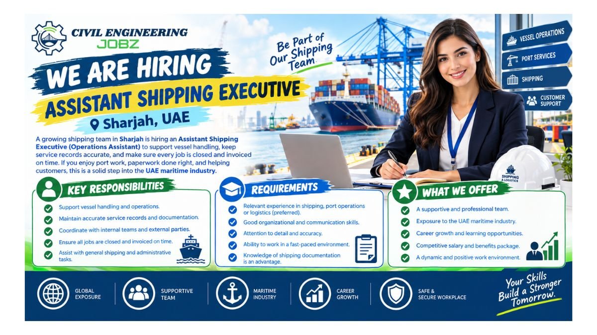 Assistant Shipping Executive Jobs Sharjah UAE 2026