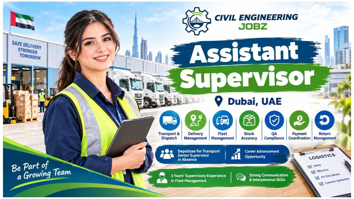 Assistant Supervisor Jobs Dubai UAE 2026 