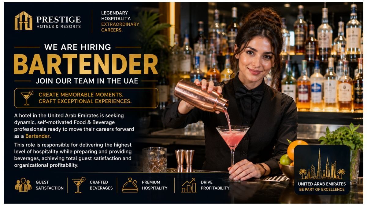 Bartender Jobs UAE 2026