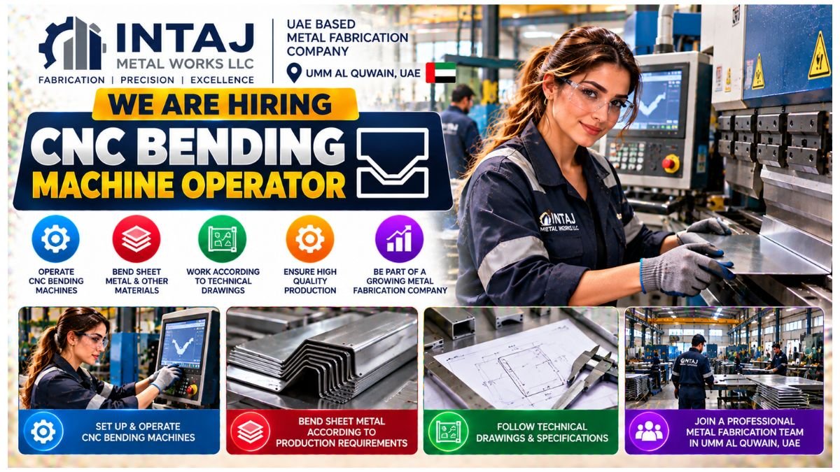 CNC Bending Machine Operator Jobs UAE 2026