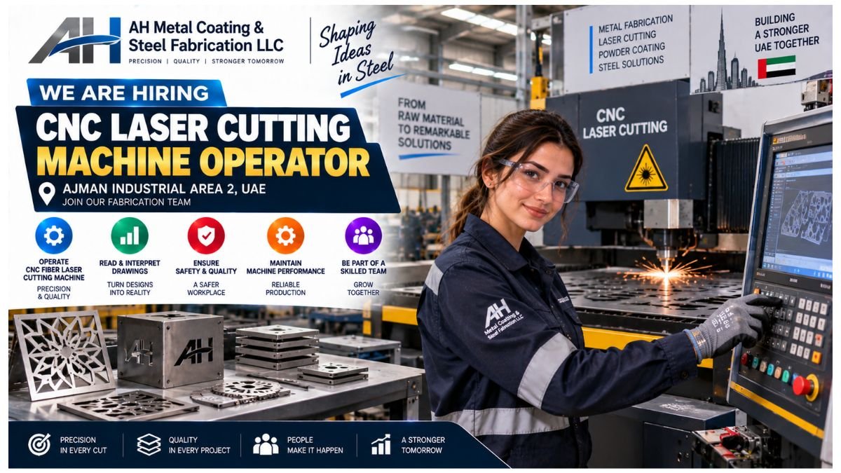 CNC Laser Cutting Machine Operator Jobs UAE 2026