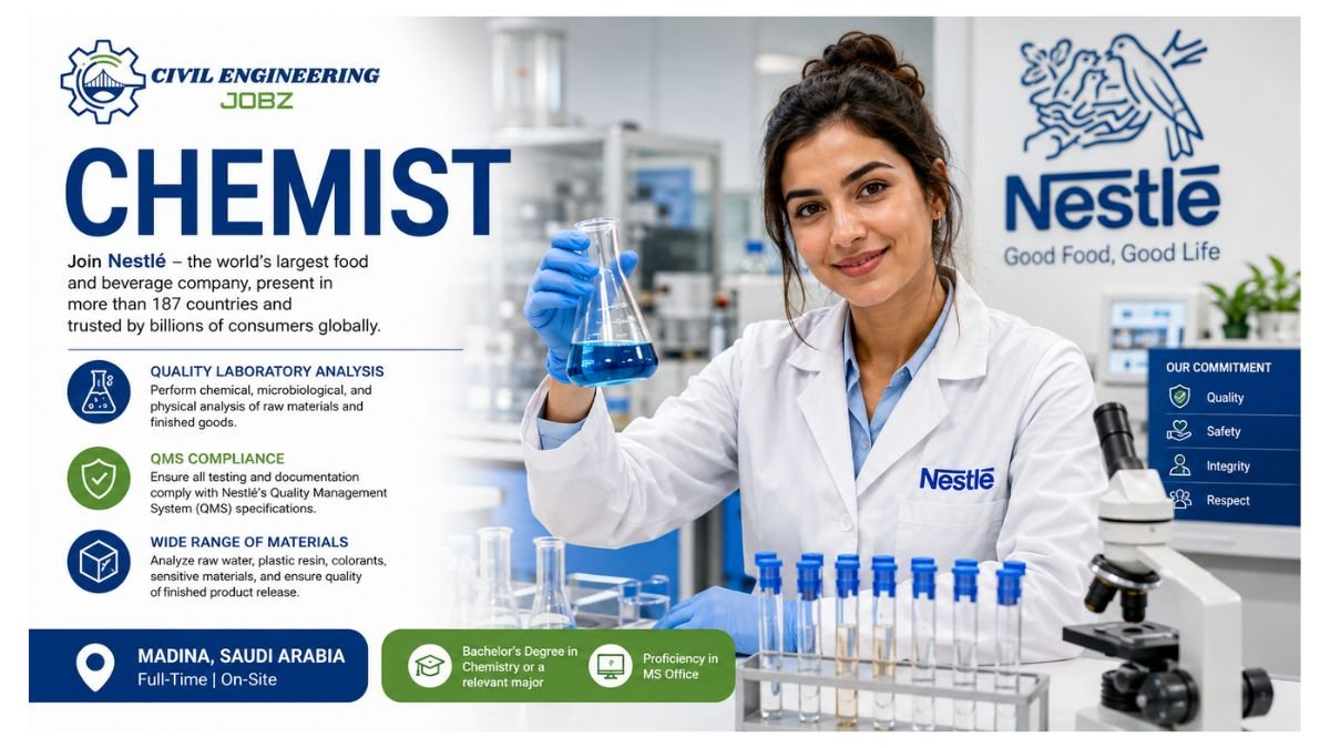 Chemist Jobs Nestlé Madina Saudi Arabia 2026