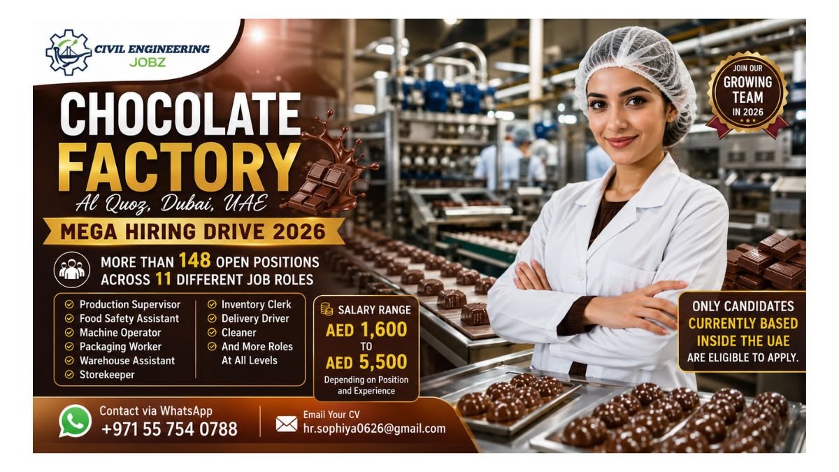 Chocolate Factory Jobs Dubai UAE 2026