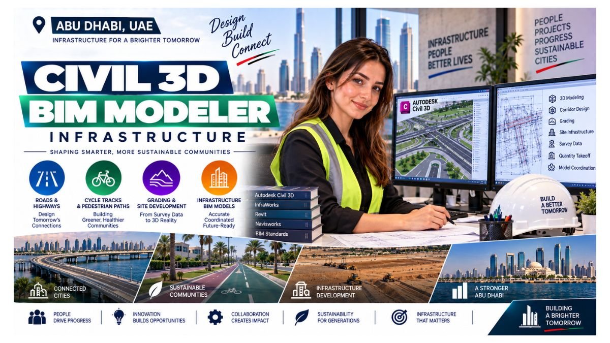 Civil 3D BIM Modeler Infrastructure Jobs Abu Dhabi 2026