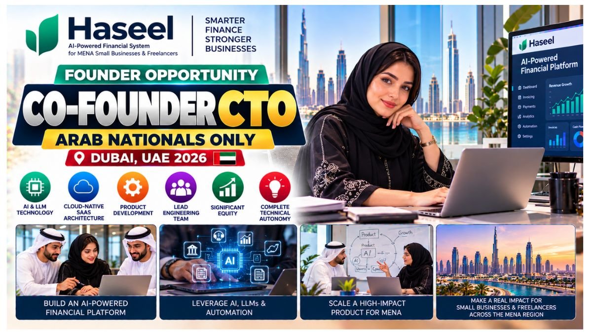Co-Founder CTO Arab Nationals Jobs Dubai UAE 2026
