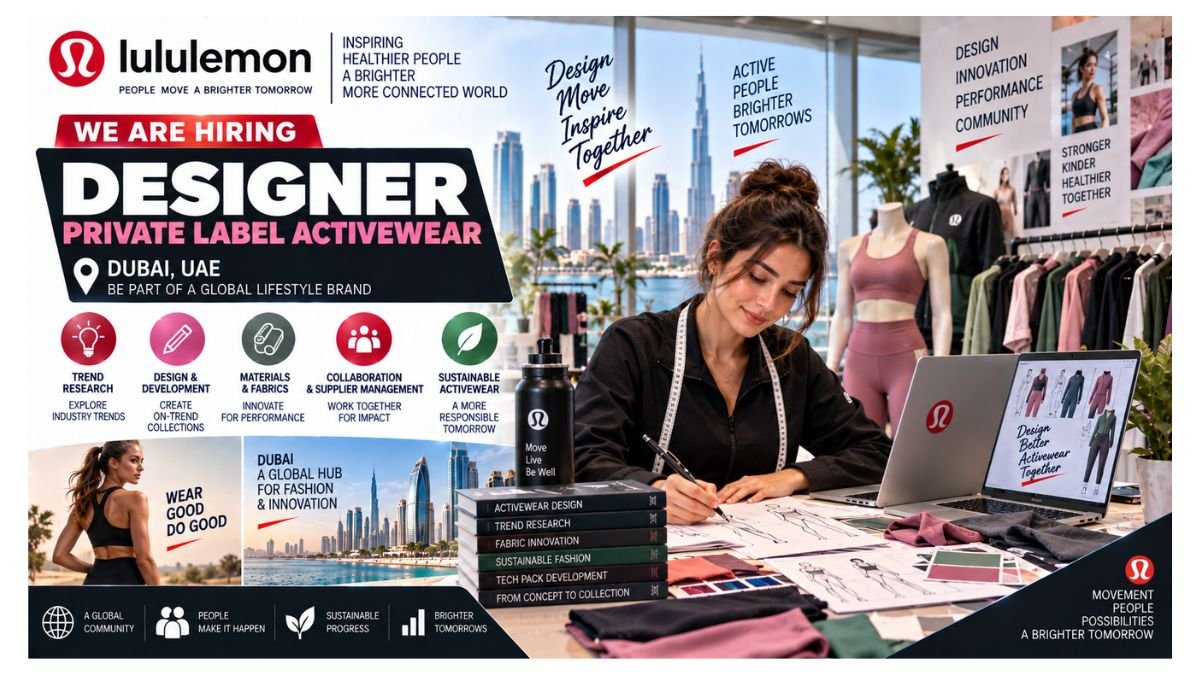 Designer Private Label Activewear Jobs Dubai 2026
