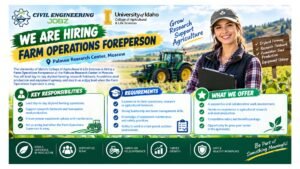 Farm Operations Foreperson Jobs Moscow Idaho 2026