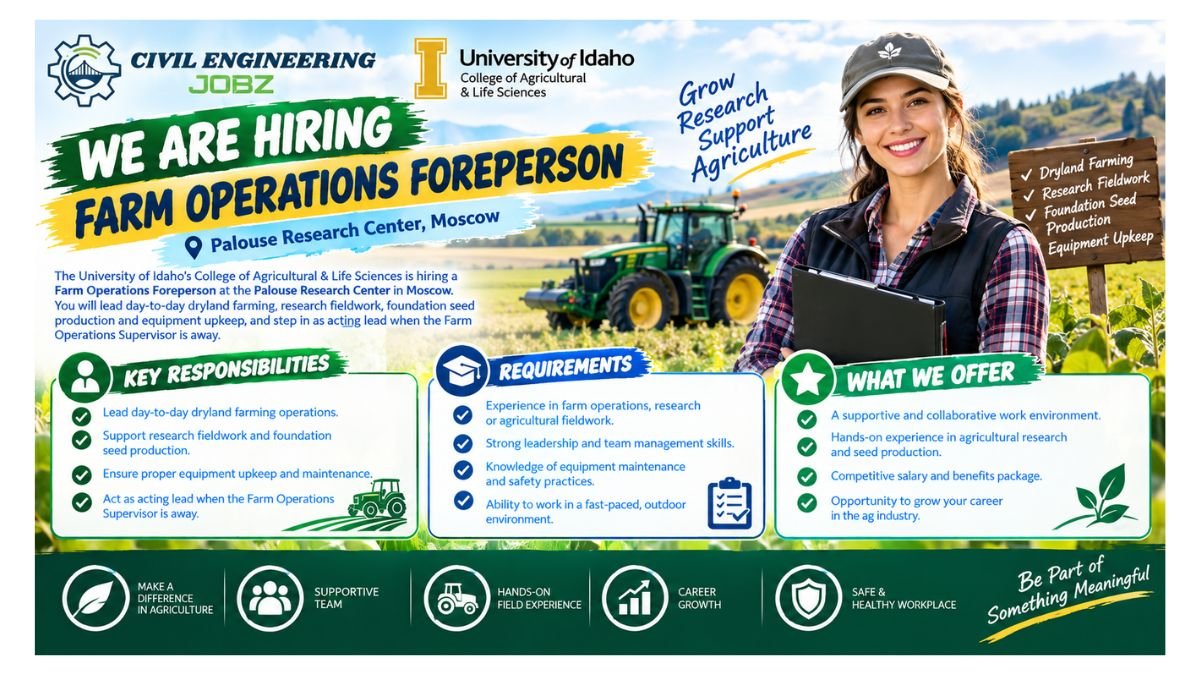 Farm Operations Foreperson Jobs Moscow Idaho 2026
