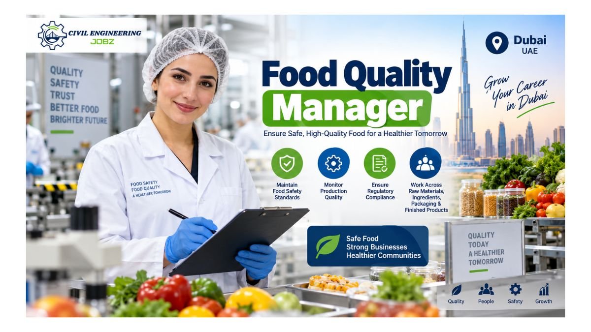 Food Quality Manager Jobs Dubai 2026