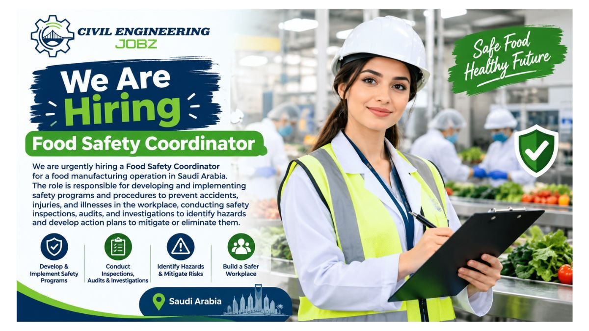 Food Safety Coordinator Jobs Saudi Arabia 2026