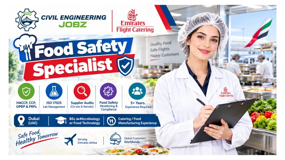 Food Safety Specialist Jobs Emirates Flight Catering Dubai 2026 