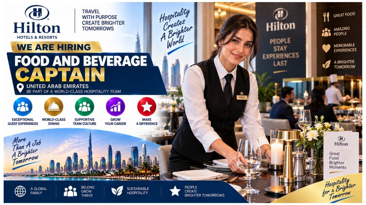 Food and Beverage Captain Jobs UAE 2026