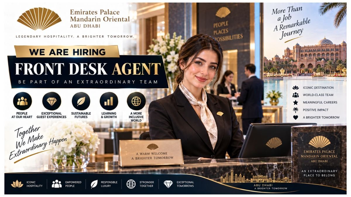 Front Desk Agent Jobs UAE 2026