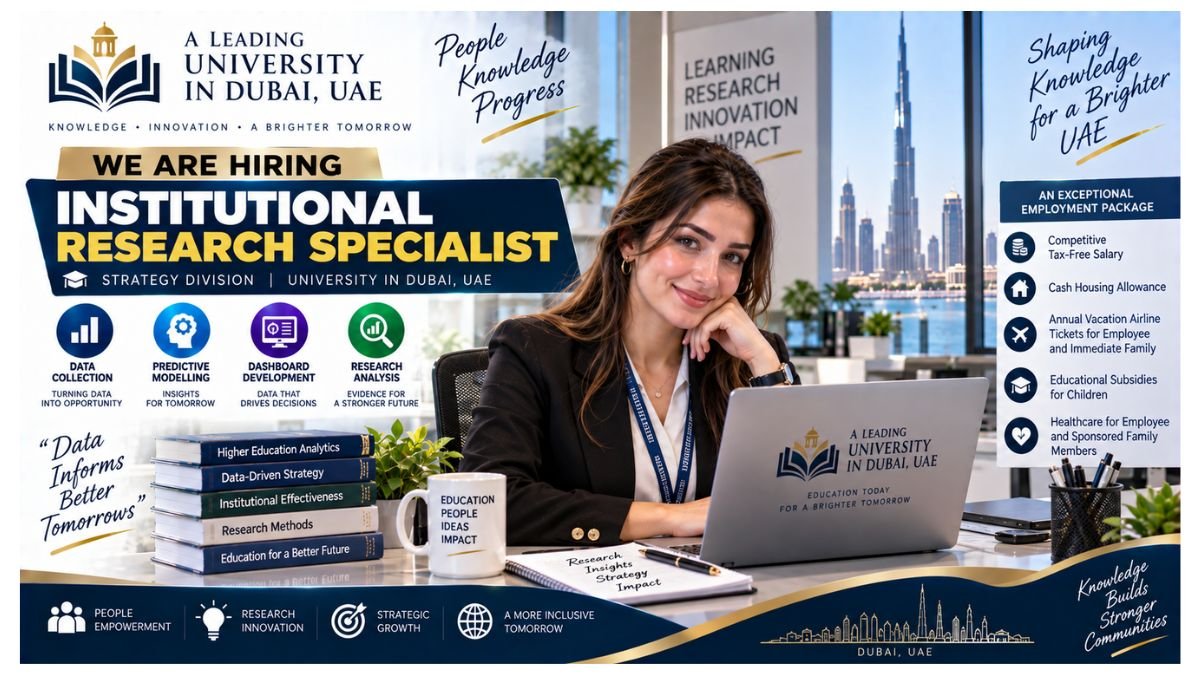Institutional Research Specialist Jobs Dubai UAE 2026 