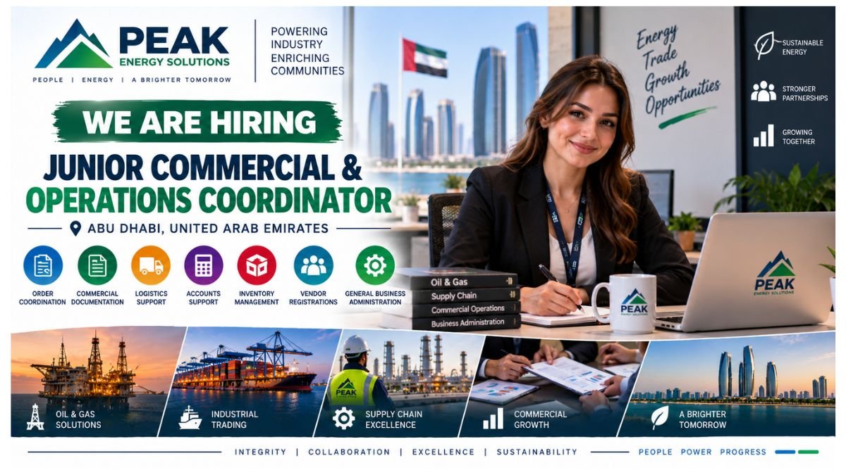 Junior Commercial Operations Coordinator Jobs UAE 2026