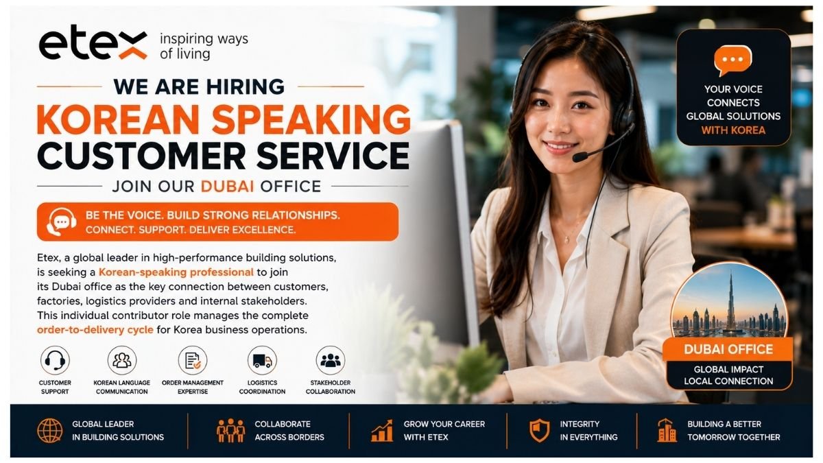 Korean Speaking Customer Service Jobs UAE 2026