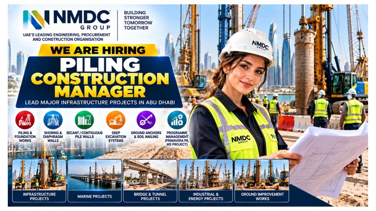 Piling Construction Manager Jobs Abu Dhabi UAE 2026