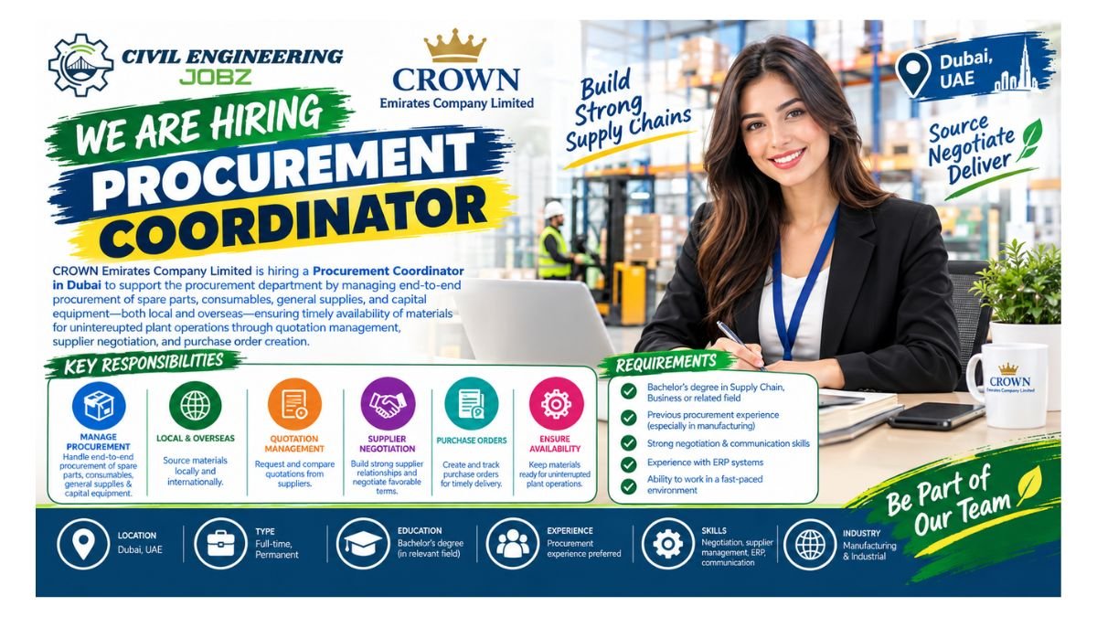 Procurement Coordinator Jobs Dubai UAE 2026 