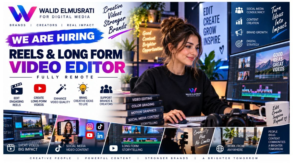 Reels & Long Form Video Editor Jobs UAE 2026
