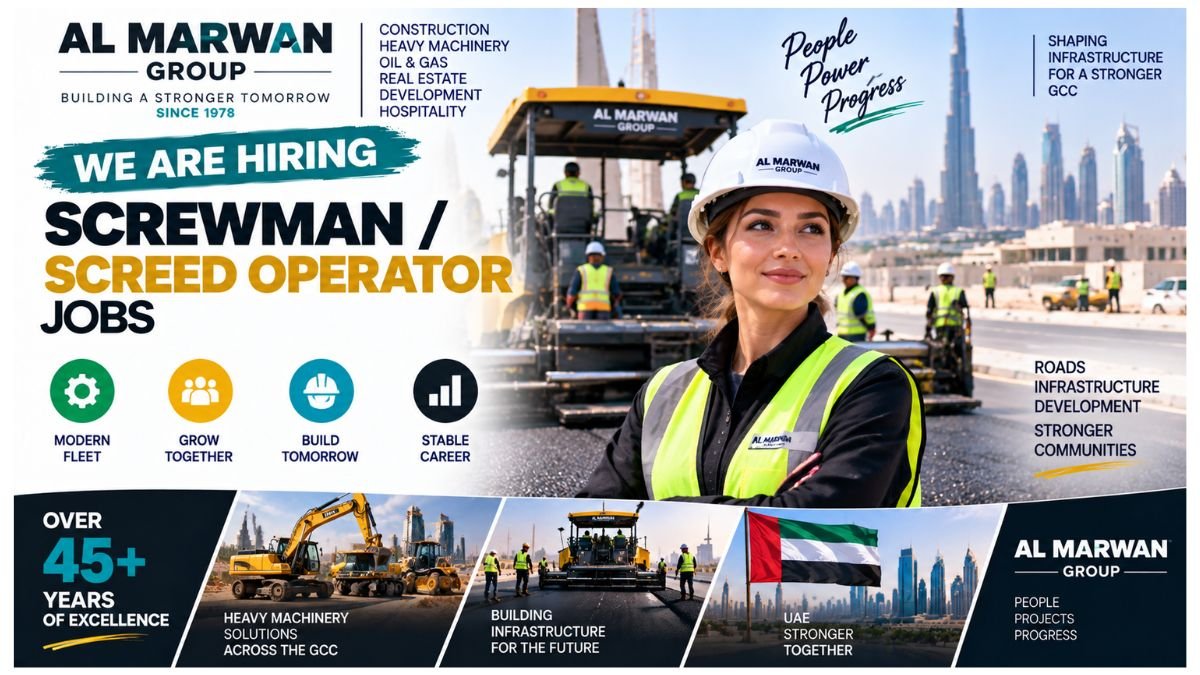 Screwman Screed Operator Jobs UAE 2026