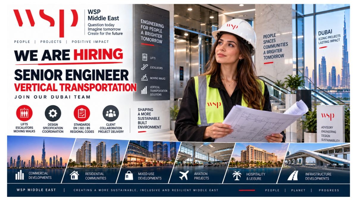 Senior Engineer Vertical Transportation Jobs Dubai UAE 2026