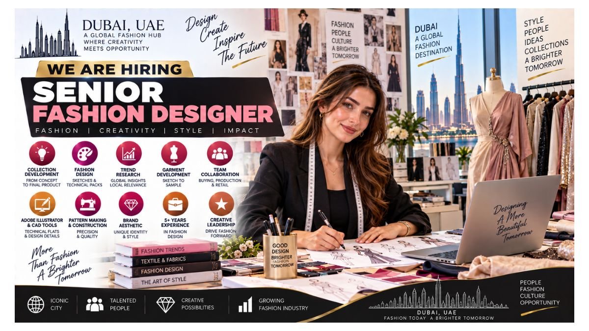 Senior Fashion Designer Jobs Dubai UAE 2026