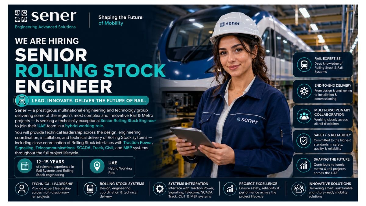 Senior Rolling Stock Engineer Jobs UAE 2026
