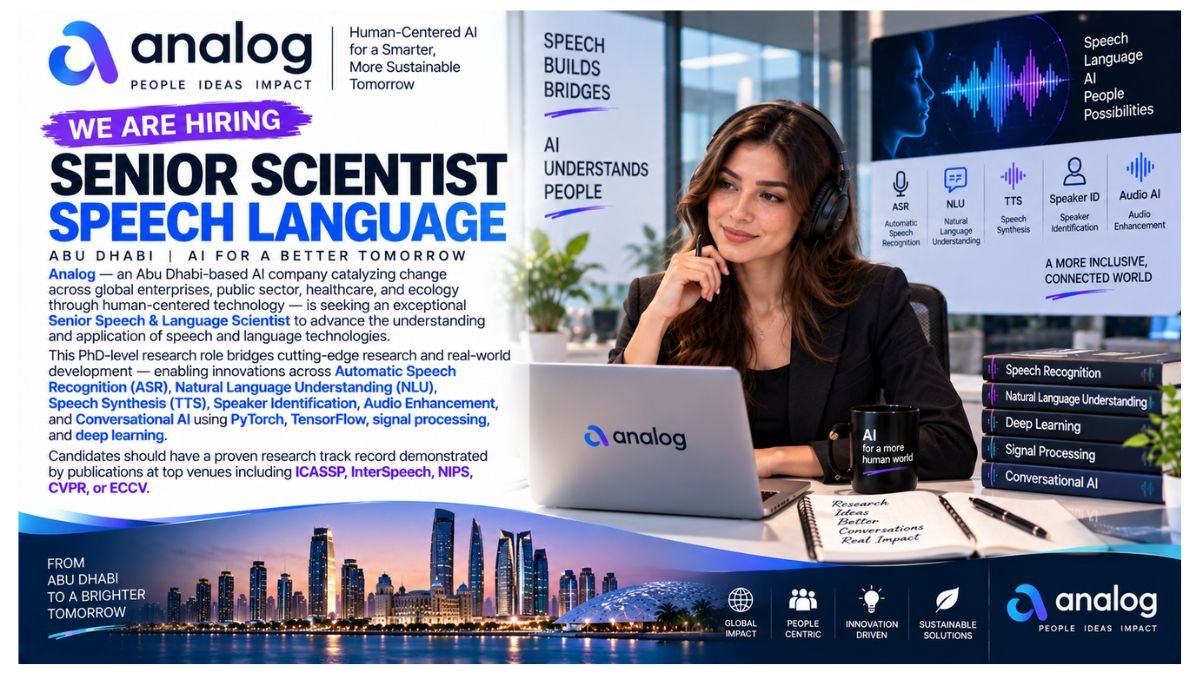 Senior Scientist Speech Language Jobs Abu Dhabi UAE 2026