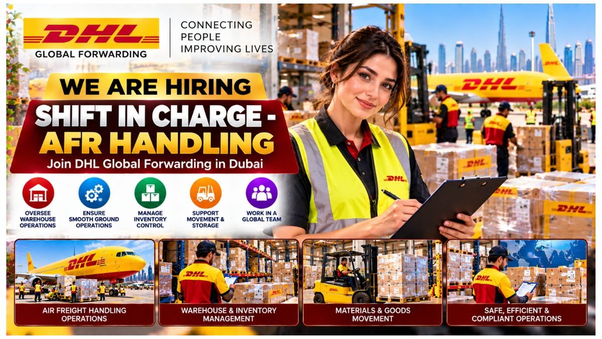 Shift In Charge - AFR Handling Jobs Dubai 2026