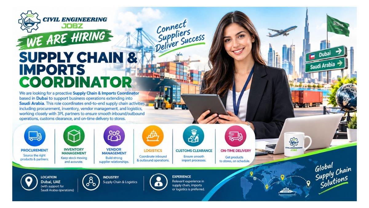 Supply Chain & Imports Coordinator Jobs Dubai UAE 2026