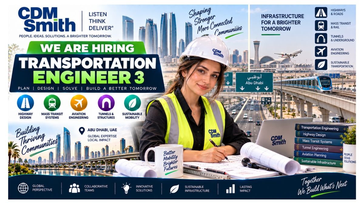 Transportation Engineer 3 Jobs Abu Dhabi UAE 2026